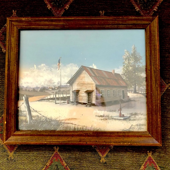 Wall Decor Vintage Schoolhouse Print Poshmark